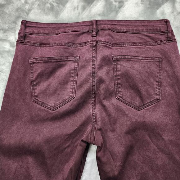 Buffalo David Bitton Jeans Womens 10/30 Purple Burgundy Mid Rise Skinny Stretch - Picture 4 of 13